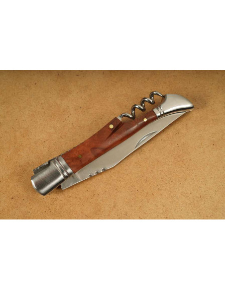 Herbertz 231112 Laguiole foldekniv med 12 cm kvedetrehåndtak + korketrekker