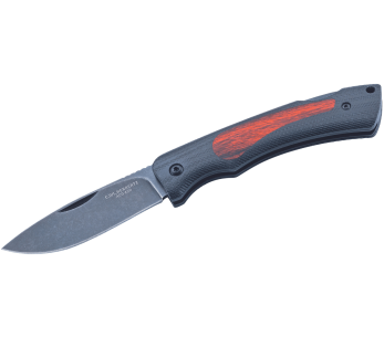 Navalha dobrável Herbertz 599110 lâmina de ponta em G10 cabo azul noturno/pakkawood 10cm