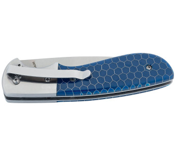 Herbertz 597812 foldekniv stålhåndtak / blå kunstharpiks 11,5 cm 2
