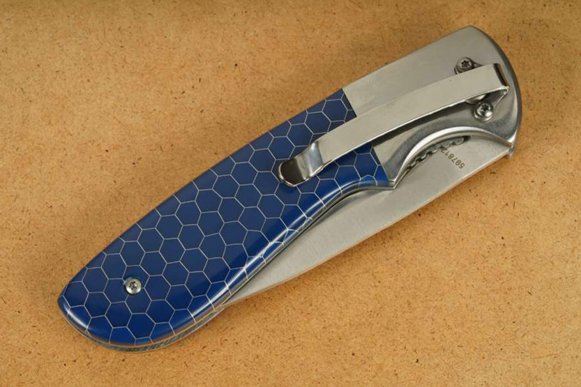 Herbertz 597812 vouwmes stalen handvat / blauw kunsthars 11,5cm