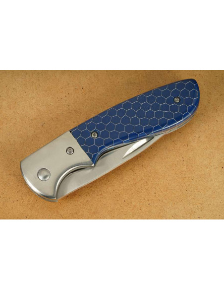 Herbertz 597812 fällkniv stålhandtag / blå syntetisk harts 11,5cm