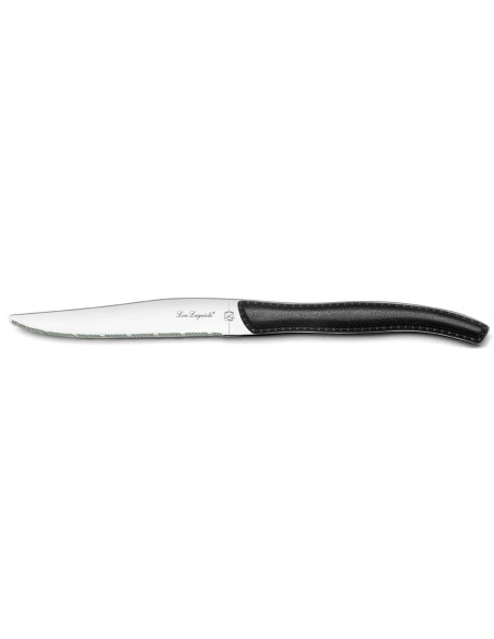 Set in scatola di 6 coltelli da bistecca seghettati LOU LAGUIOLE Manici neri Sky