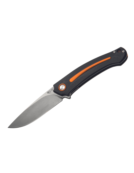 MKM Arvenis fällkniv MK.FX01MGOR By FOX knives G10 handtag svart/Alu orange 12cm+ slida