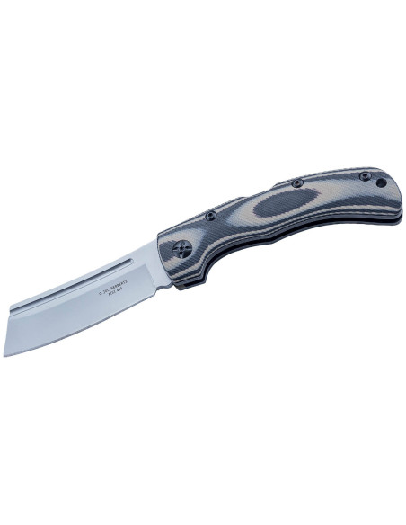 Herbertz 598612 coltello pieghevole con lama a mannaia e manico in G10 bicolore 11,5 cm