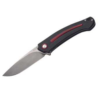 MKM Arvenis Cuchillo Plegable De FOX Knives MK.FX01MGRE Mango G10 Aluminio Negro/Rojo 12cm+ funda
