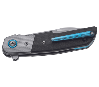 Navalha dobrável MKM Clap By LionSteel MK.LS01CT Cabo em fibra de carbono/titânio de 11 cm + bainha 2