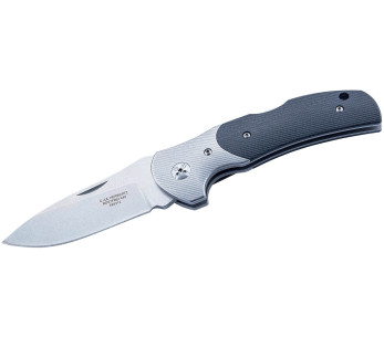 Herbertz foldekniv 598312 11,5 cm G10-strukturert skaft med bolster i rustfritt stål