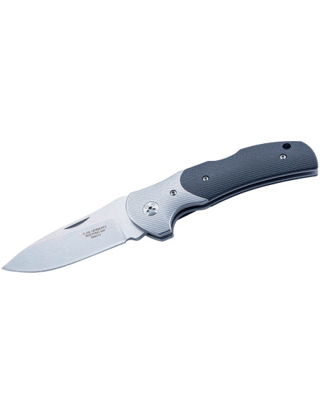 Herbertz foldekniv 598312 11,5 cm G10-strukturert skaft med bolster i rustfritt stål