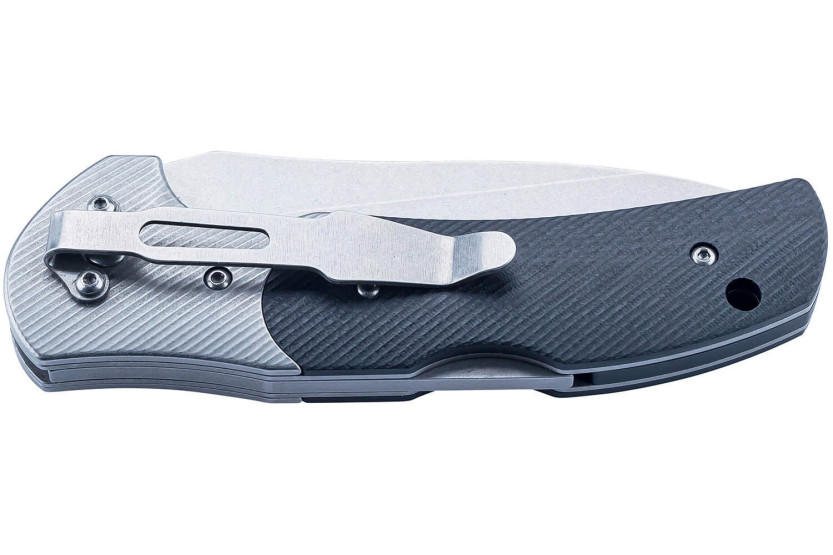 Coltello pieghevole Herbertz 598312 11,5 cm manico testurizzato G10 con bolster in acciaio inox