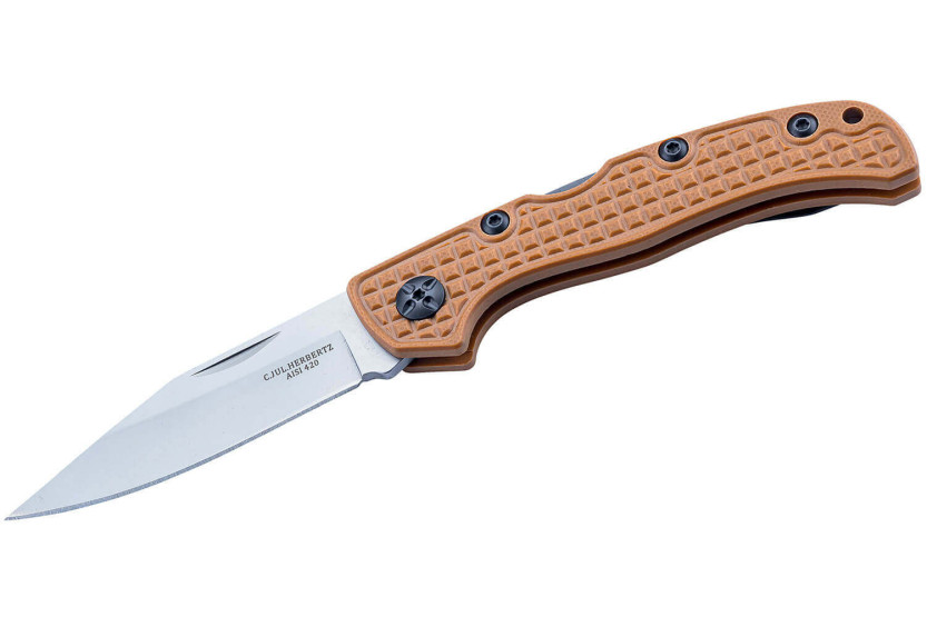 Herbertz foldekniv 598911 G10 brunt skridsikkert håndtag 10,7 cm