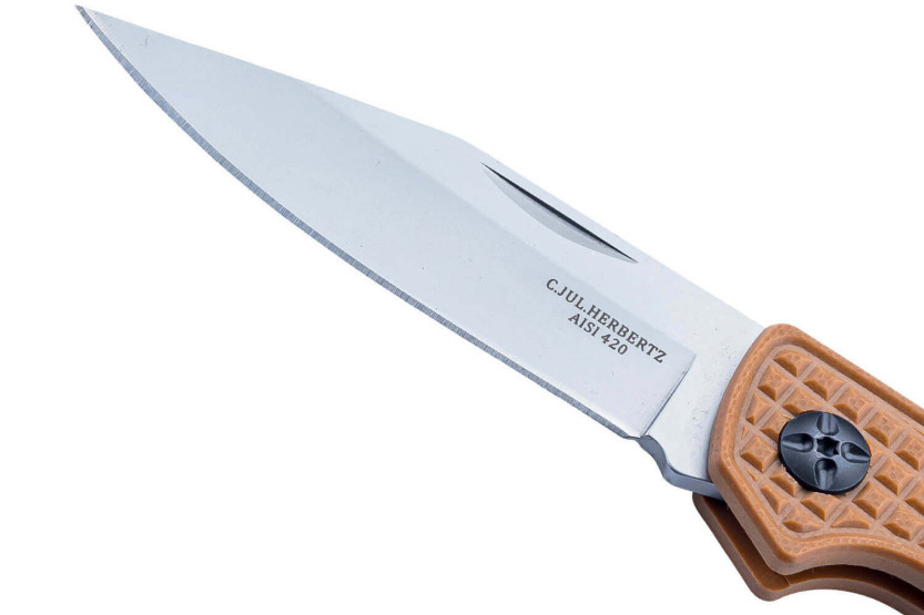 Herbertz vouwmes 598911 G10 bruin antislip handvat 10,7cm