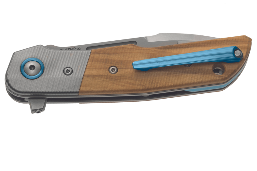MKM Clap By LionSteel MK.LS01OT folding knife 11cm Olive/Titanium handle + sheath