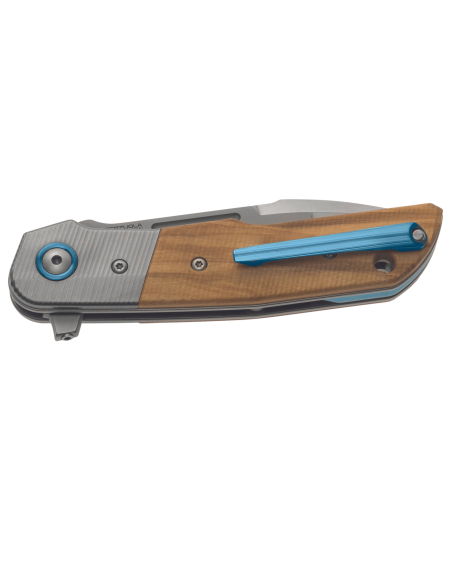 MKM Clap By LionSteel MK.LS01OT folding knife 11cm Olive/Titanium handle + sheath