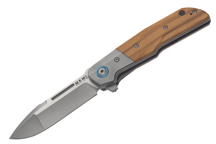 MKM Clap By LionSteel MK.LS01OT folding knife 11cm Olive/Titanium handle + sheath