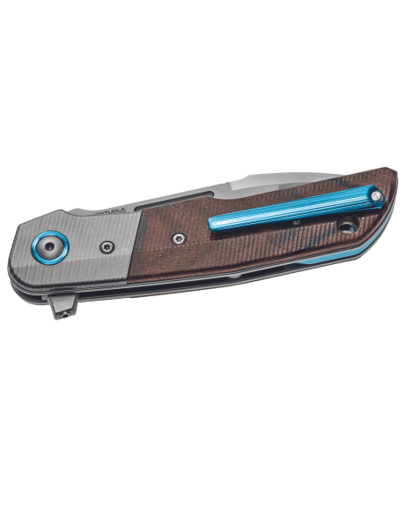 MKM Clap By LionSteel MK.LS01ST foldekniv Sandeltræhåndtag + 11 cm titaniumbolster + skede