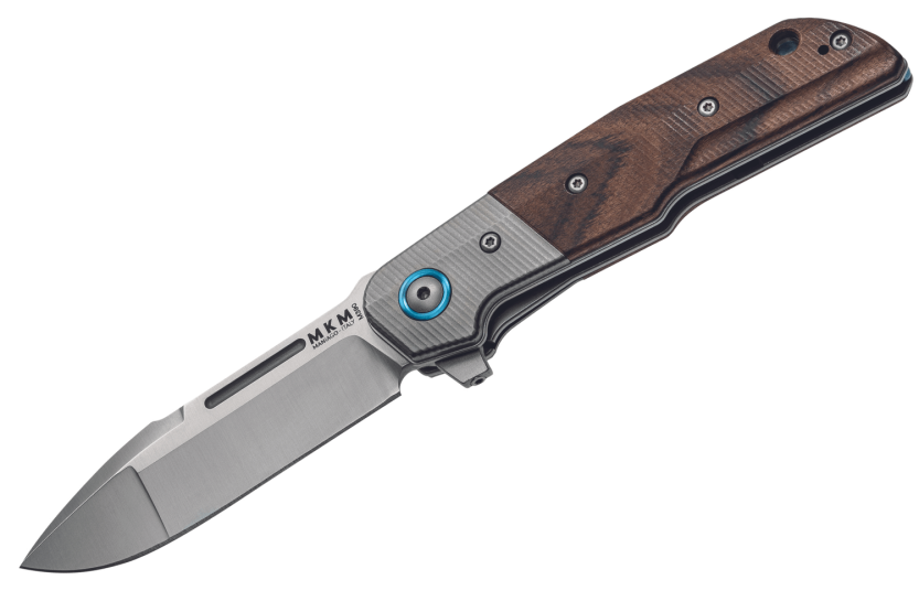 MKM Clap By LionSteel MK.LS01ST foldekniv Sandeltræhåndtag + 11 cm titaniumbolster + skede