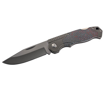Herbertz 595113 navaja plegable de acero inoxidable G10 12,5cm impresión 3D multicolor nido de abeja
