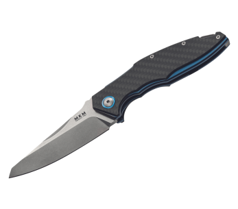 Navalha dobrável MKM Raut By Viper MK.VP01CF Cabo em titânio de 12 cm com flipper frontal + bainha