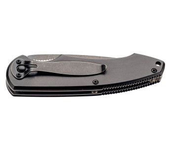 Herbertz 587712 foldekniv med aluminiumsskaft, 11,5 cm, 3D-dekorasjon med ulvemotiv 2