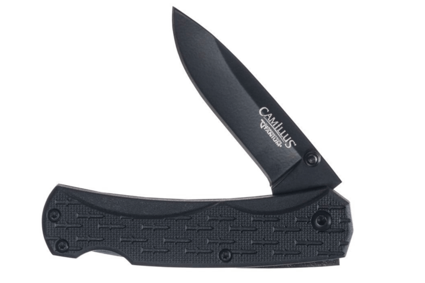 Faca dobrável Camillus CamLite com cabo preto em nylon e fibra de vidro 10cm