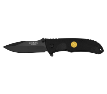 Camillus Centerfire 30-30 folding knife 10.2cm black G10 handle with integrated bullet base