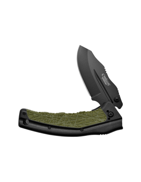 Klappmesser Camillus FK-7.5 Griff aus glasverstärktem Nylon/thermoplastischem Gummi schwarz und grün 11,4cm