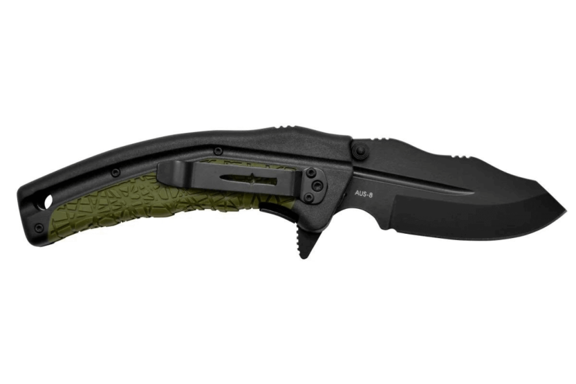 Klappmesser Camillus FK-7.5 Griff aus glasverstärktem Nylon/thermoplastischem Gummi schwarz und grün 11,4cm