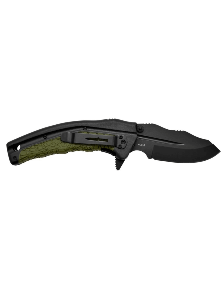 Klappmesser Camillus FK-7.5 Griff aus glasverstärktem Nylon/thermoplastischem Gummi schwarz und grün 11,4cm