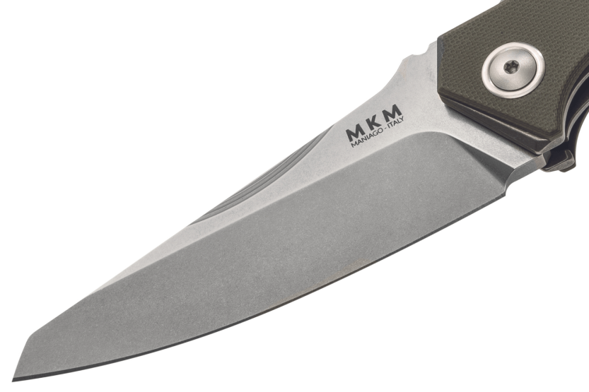 Navalha dobrável MKM Raut By Viper MK.VP01GFGR 12cm titânio verde/ cabo G10 flipper frontal + bainha