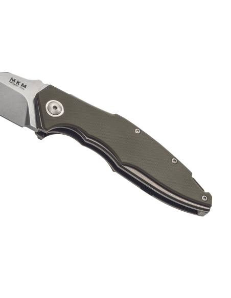 Navalha dobrável MKM Raut By Viper MK.VP01GFGR 12cm titânio verde/ cabo G10 flipper frontal + bainha
