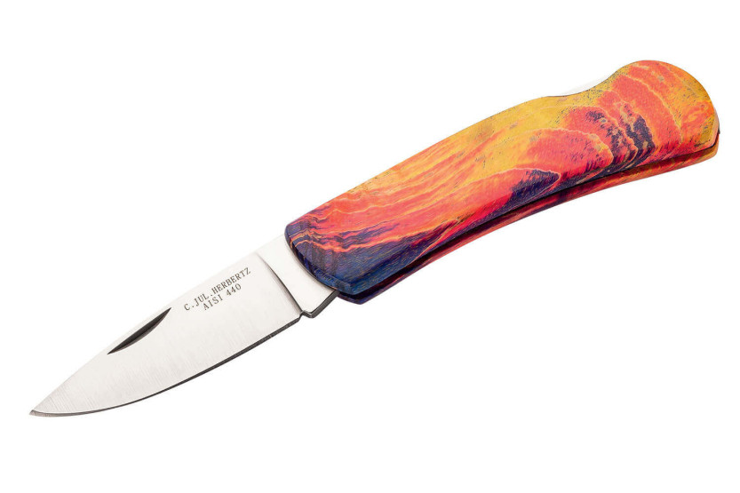Herbertz 534309 navaja plegable con mango de madera de raíz 8.5cm