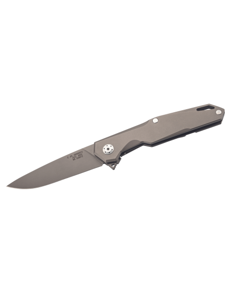Herbertz vouwmes 308812 grijs titanium handvat 12cm