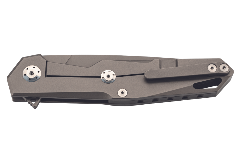Navalha dobrável Herbertz 308812 cabo em titânio cinzento 12cm