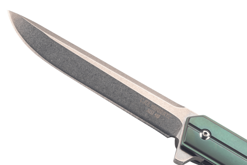Herbertz 593312 folding knife green titanium handle 11,8cm
