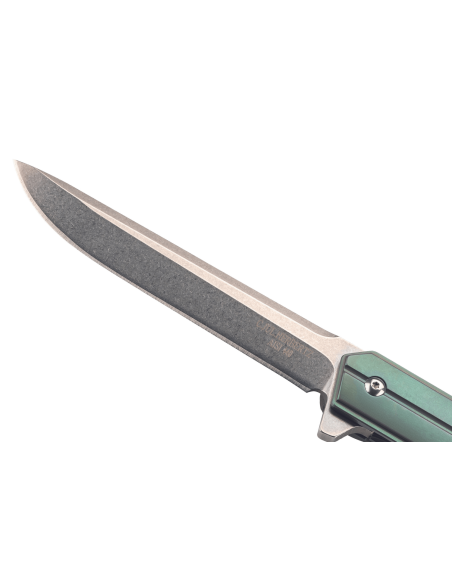Herbertz 593312 folding knife green titanium handle 11,8cm