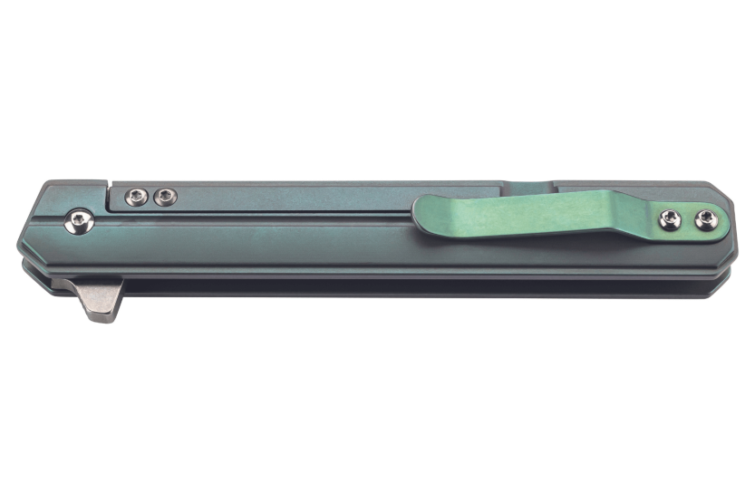 Klappmesser Herbertz 593312 dünner Griff aus grünem Titanium 11,8cm