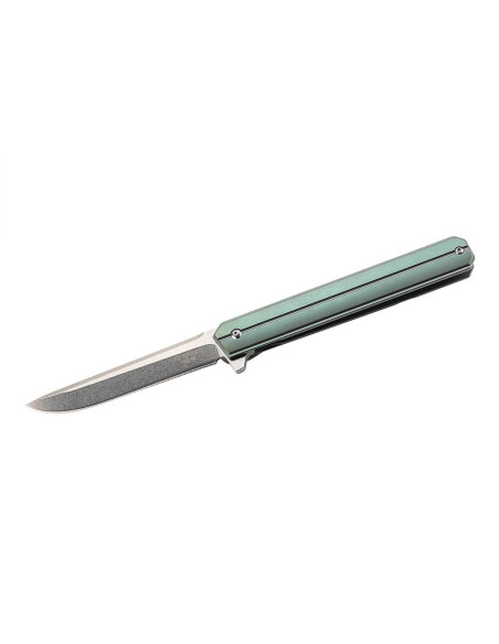 Herbertz 593312 folding knife green titanium handle 11,8cm