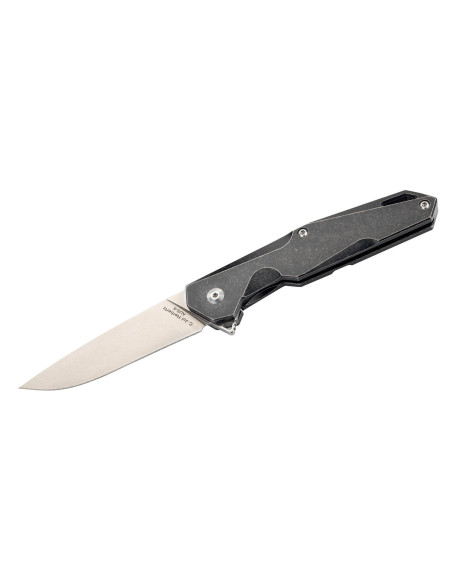 Coltello pieghevole Herbertz 533312 manico nero lucido in titanio 12,3 cm