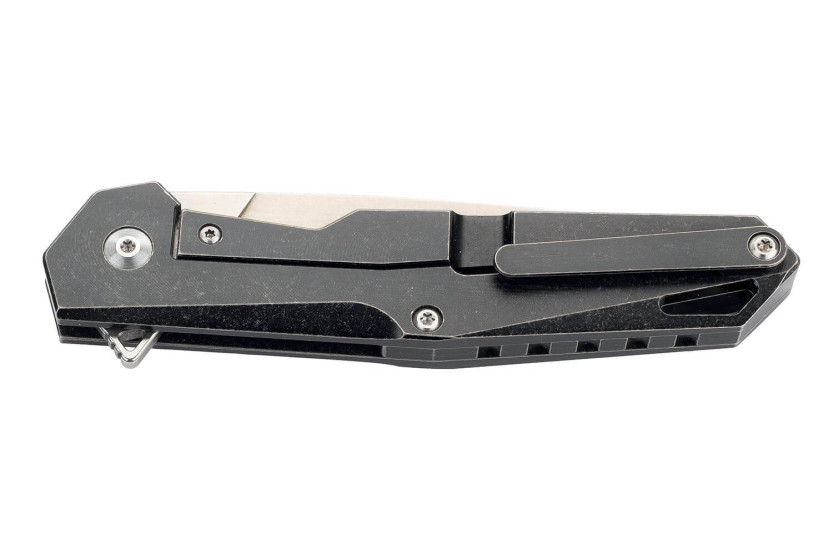 Coltello pieghevole Herbertz 533312 manico nero lucido in titanio 12,3 cm