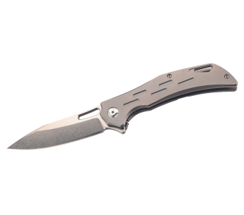 Herbertz 593512 vouwmes 11.8cm robuust grijs titanium heft