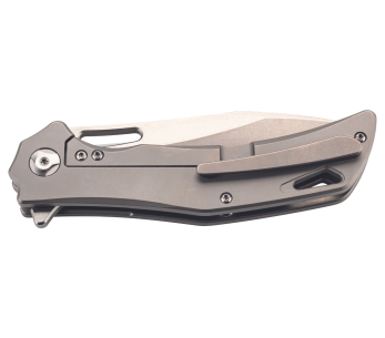 Faca dobrável Herbertz 593512 11,8 cm cabo robusto em titânio cinzento 2