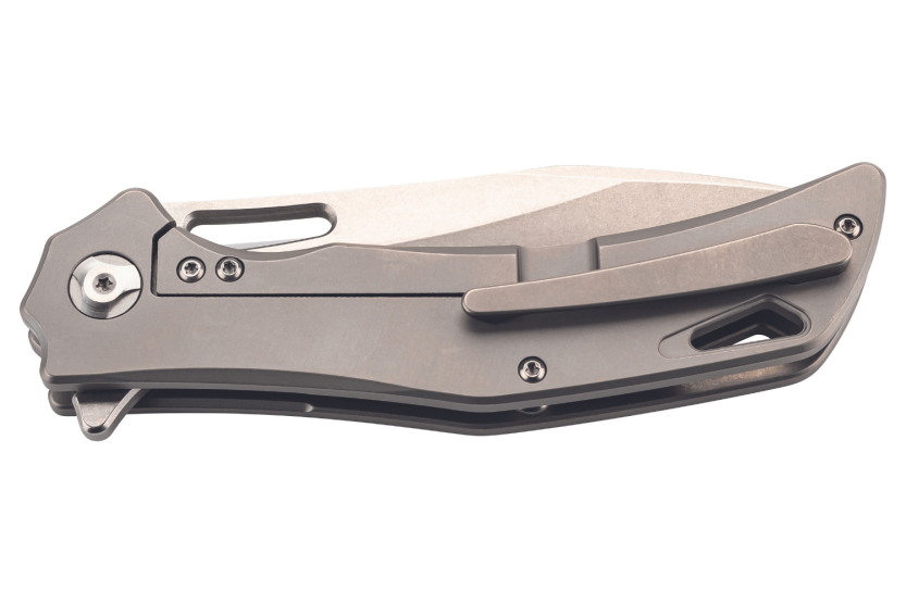 Herbertz 593512 vouwmes 11,8cm robuust grijs titanium heft
