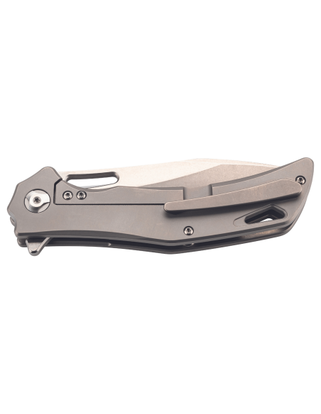 Herbertz 593512 vouwmes 11,8cm robuust grijs titanium heft