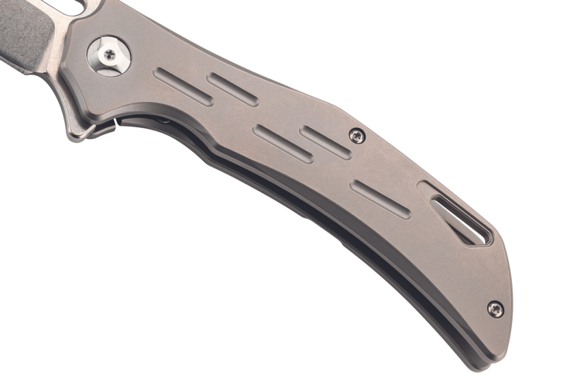 Herbertz 593512 folding knife grey titanium handle 11,8cm