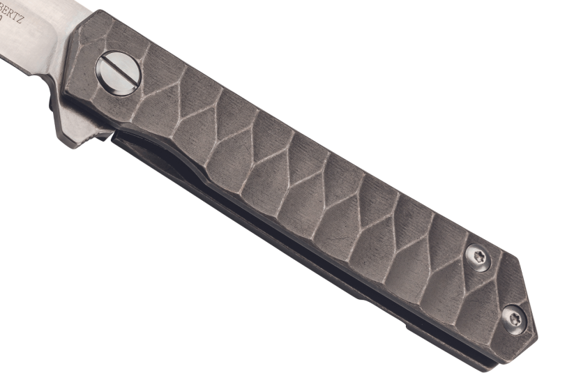 Herbertz 593612 foldekniv grå TC4 titanhåndtak 12 cm