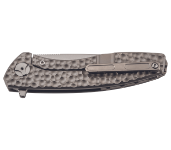 Herbertz 593013 fällkniv TC4 grå texturerat titanhandtag 12,5cm 2