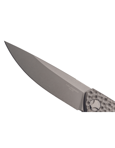 Klappmesser Herbertz 593013 Griff aus strukturiertem Titan TC4 grau 12,5cm