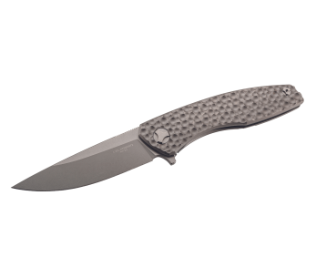 Klappmesser Herbertz 593013 Griff aus strukturiertem Titan TC4 grau 12,5cm