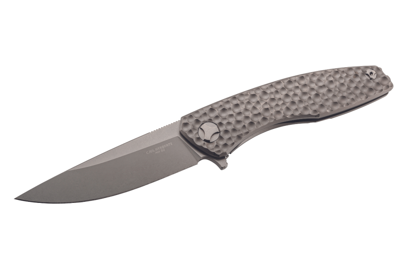 Herbertz 593013 coltello pieghevole TC4 manico in titanio grigio testurizzato 12,5 cm