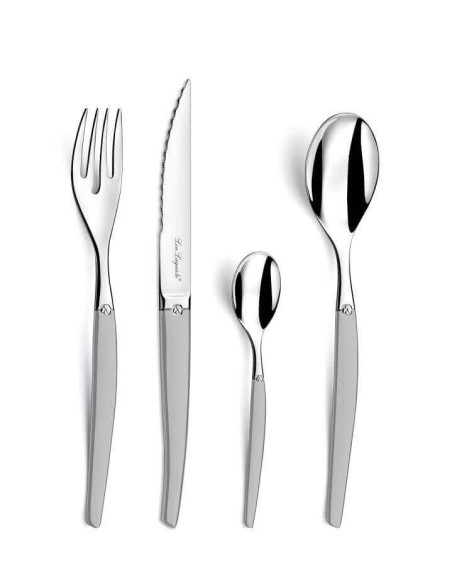 Estuche de 24 cubiertos de acero inoxidable LOU LAGUIOLE Jet Sablé gris